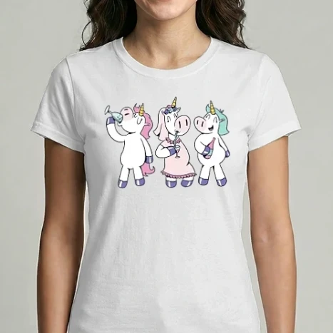 Női Imperial póló - Unikornis Menyasszony Lánybúcsú