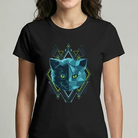 Női Imperial póló - Polygonal cat