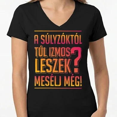 Női V-nyakú póló - A súlyzóktól