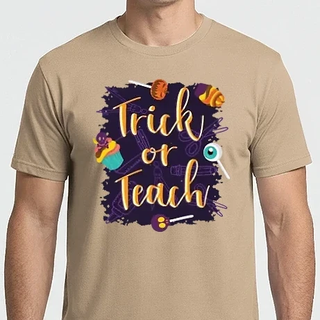 Férfi Imperial póló - Trick or Teach Halloween Tanároknak