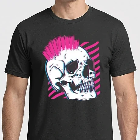 Férfi Imperial póló - Punk Koponya