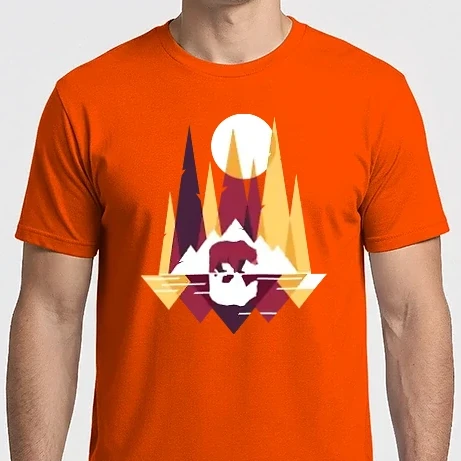 Férfi Imperial póló - Bear mountain geometric