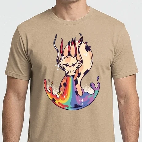 Férfi Imperial póló - Dragon Rainbow