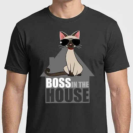 Férfi Imperial póló - BOSS IN THE HOUSE - fekete