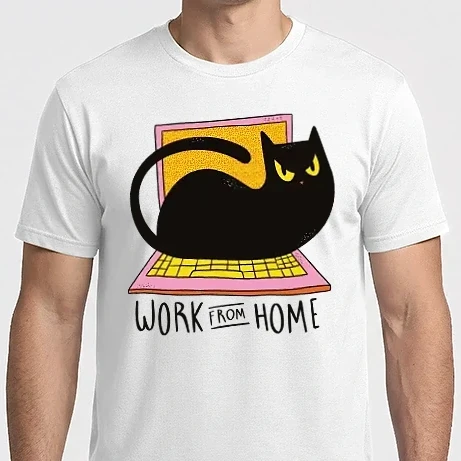 Férfi Imperial póló - Home office macskával