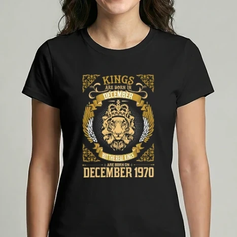 Női Imperial póló - Oroszlános szülinapos 1970 DECEMBER