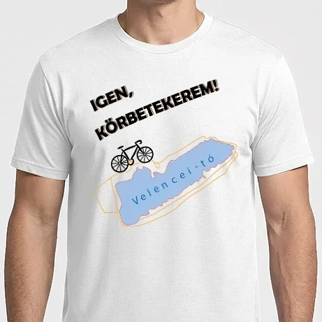 Férfi Imperial póló - Velencei-tó körút - Igen, körbetekerem!