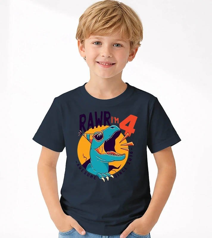 Rawr i'm 4 - awesome since 2016 – Uniszex gyerek Póló