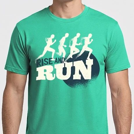 Férfi Imperial póló - Rise and Run - Futóknak póló