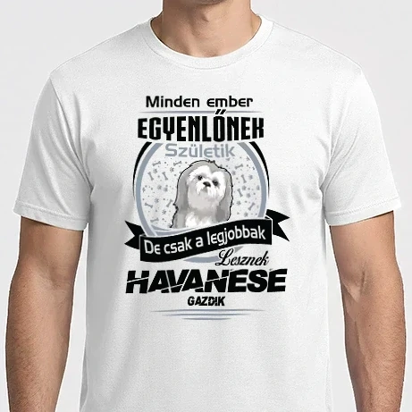 Férfi Imperial póló - Minden ember egyenlő de csak a legjobbak lesznek havanese gazdik-01