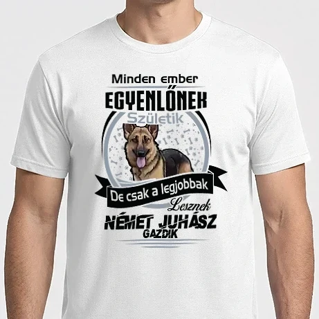 Férfi Imperial póló - Minden ember egyenlő de csak a legjobbak lesznek német juhász gazdik