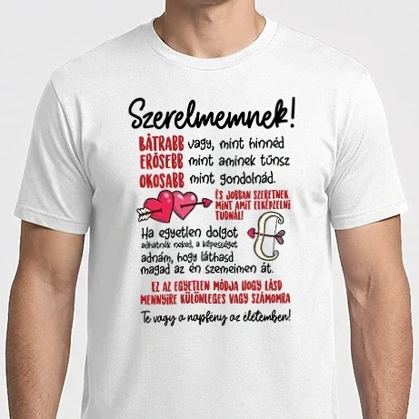 Férfi Imperial póló - Szerelmemnek, erősebb bátrabb