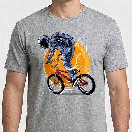 Férfi Imperial póló - BMX az űrben