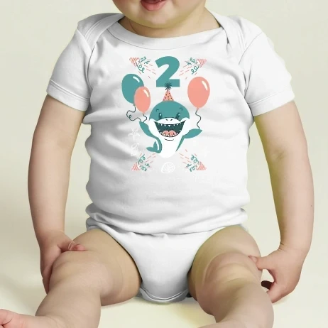 Baba body - Birthday Shark 2 éves szülinapra cuki cápa