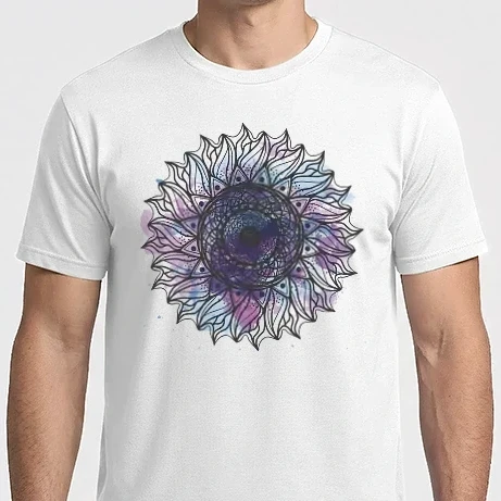 Férfi Imperial póló - Mandala akvarell lila