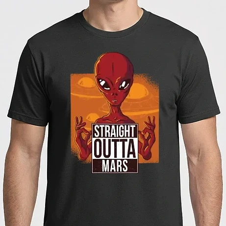 Férfi Imperial póló - Straight Outta Mars Alien