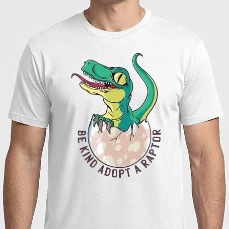 Férfi Imperial póló - Be kind adopt a Raptor dinoszaurusz póló