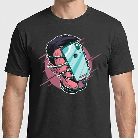 Férfi Imperial póló - Telefon Facehugger vicces póló