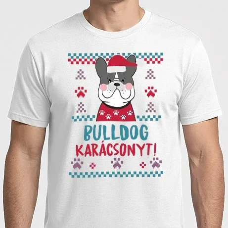 Férfi Imperial póló - Bulldog karácsonyt