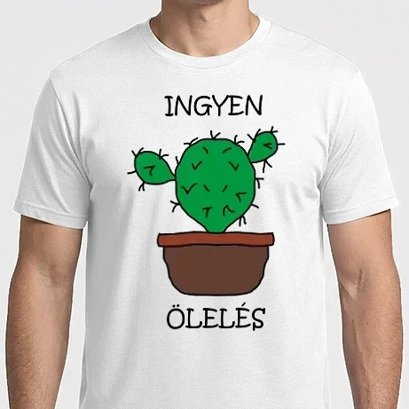 Férfi Imperial póló - ingyen ölelés kaktusz 3