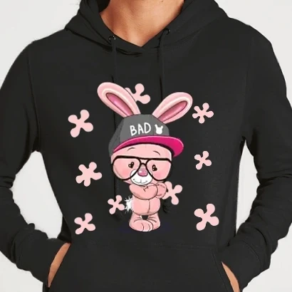 Női kapucnis pulcsi - Bad Bunny