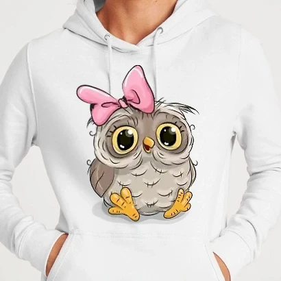 Női kapucnis pulcsi - Cuki bagoly
