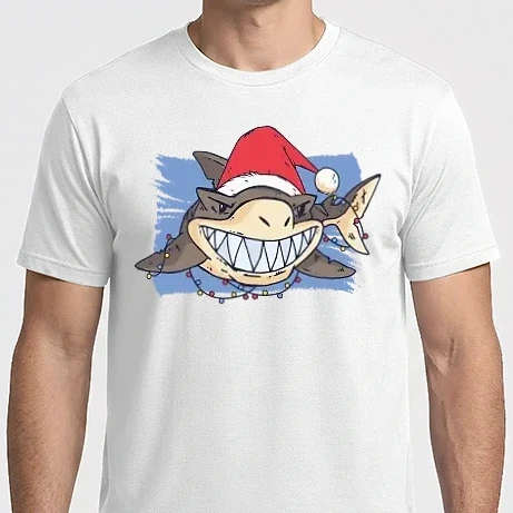 Férfi Imperial póló - Karácsonyi cápa