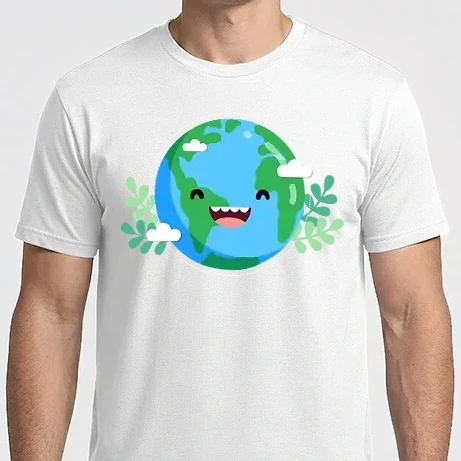 Férfi Imperial póló - Earth smiley