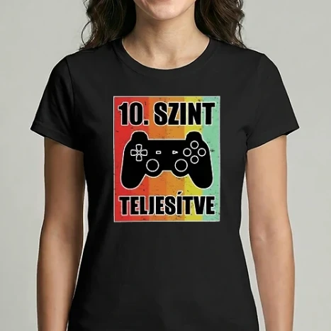 Női Imperial póló - 10 szint teljesítve retro gamer
