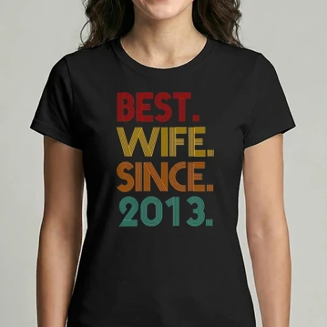 Női Imperial póló - best wife since 2013 retro