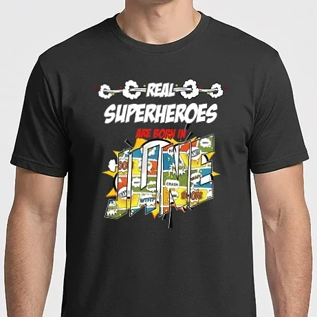 Férfi Imperial póló - real superheroes are born in june