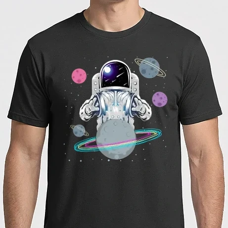 Férfi Imperial póló - Astronaut planets