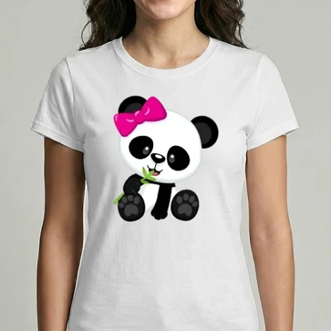 Női Imperial póló - cute panda girl