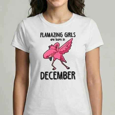 Női Imperial póló - Flamazing girls are born in december black