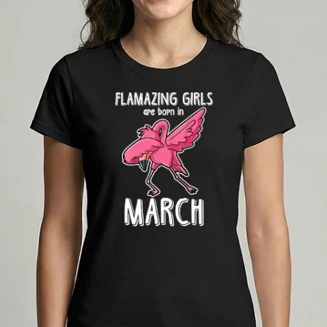 Női Imperial póló - Flamazing girls are born in march