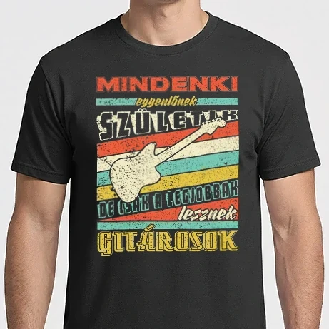 Férfi Imperial póló - Retro mindenki egyenlő gitáros  