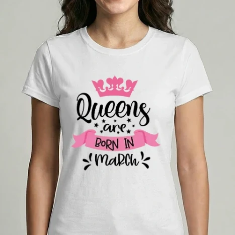 Női Imperial póló - Queens are born in march