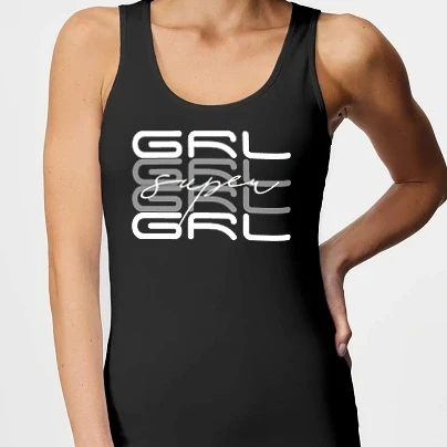Női top - super grl white