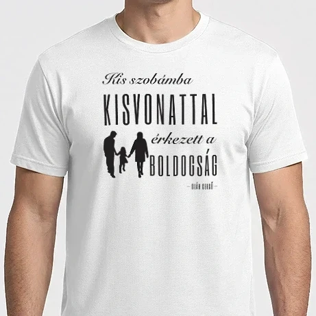 Férfi Imperial póló - Kis szobámba kisvonattal érkezett a boldogság black