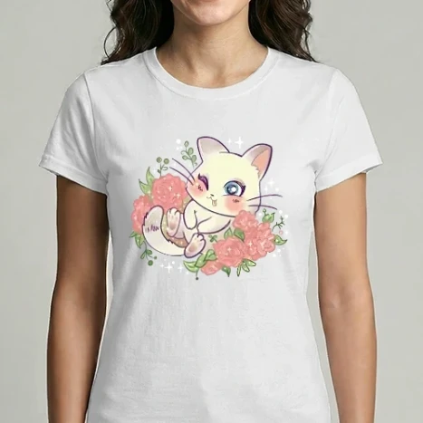 Női Imperial póló - Kawaii cat