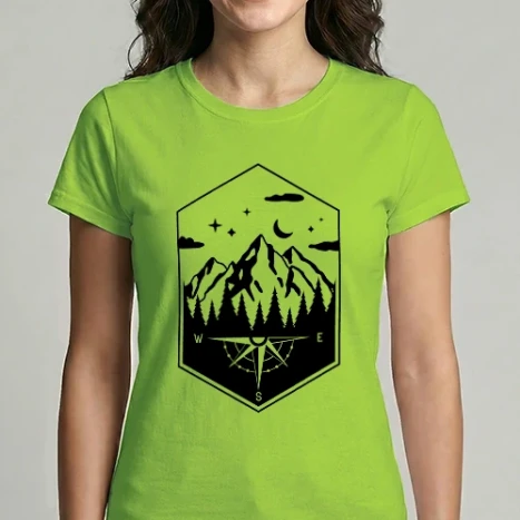 Női Imperial póló - Mountains And Trees