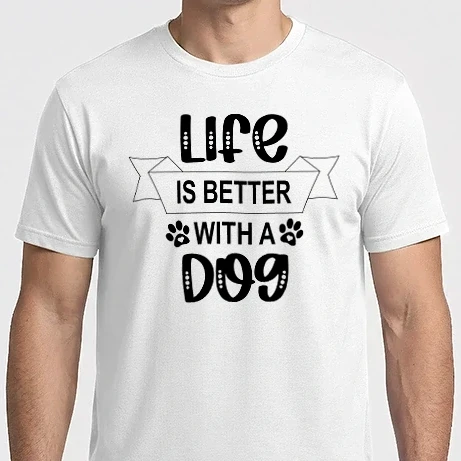Férfi Imperial póló - Life is better with a dog 
