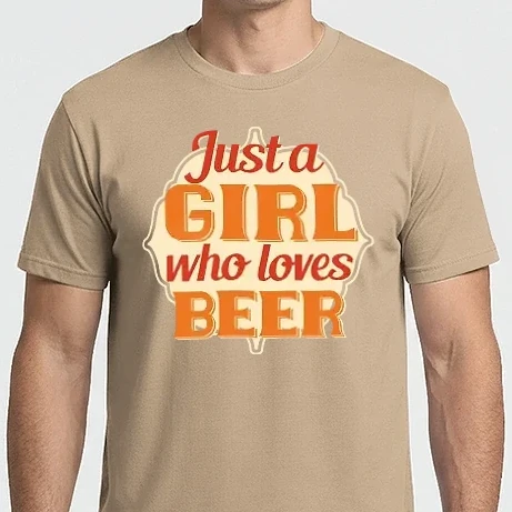Férfi Imperial póló - Lány aki szereti a sört - Girl loves beer