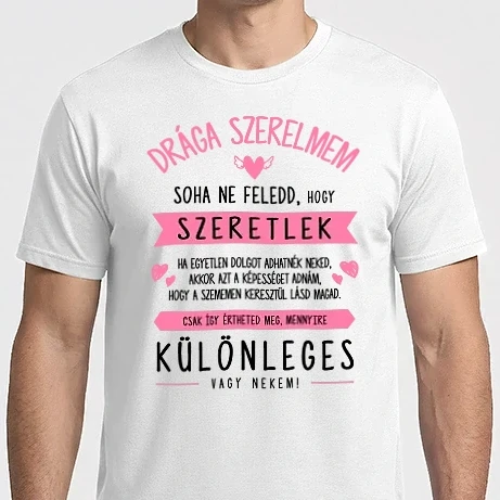 Férfi Imperial póló - Drága szerelmem cukik plusz szöveggel