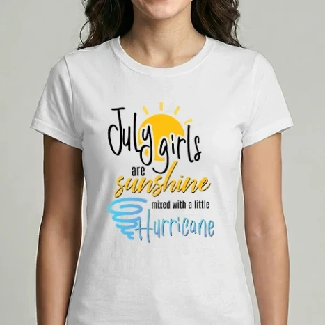 Női Imperial póló - Girls are sunshine születésnapos 2 JÚLIUS