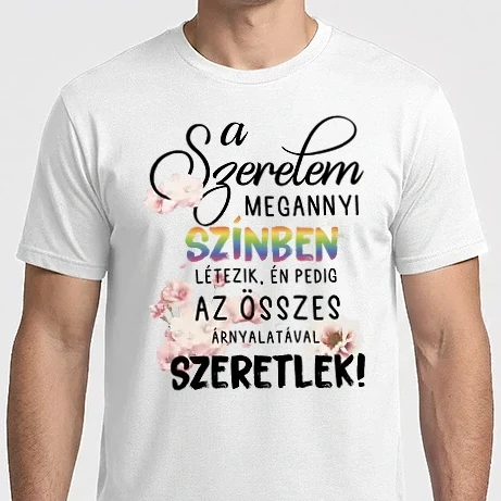 Férfi Imperial póló - A szerelem összes színével szeretlek