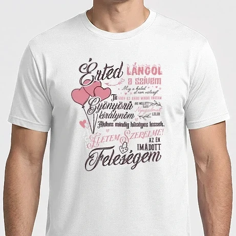 Férfi Imperial póló - Érted lángol a szívem