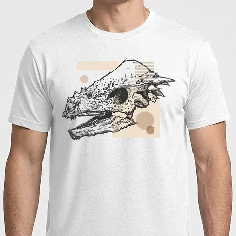 Férfi Imperial póló - Dinoszaurusz koponya