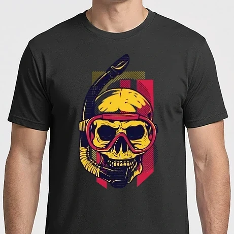 Férfi Imperial póló - Retro koponya