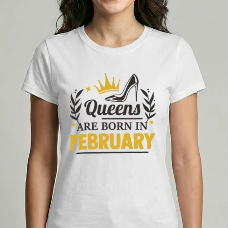 Női Imperial póló - queens are born in february